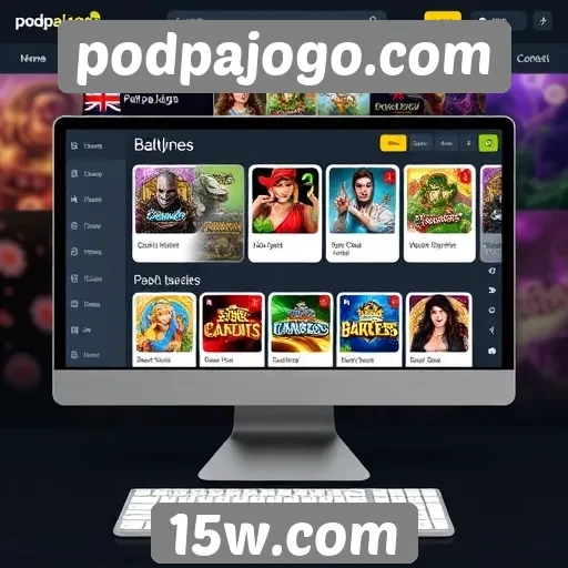 Explorando a interface do usuário do podpajogo